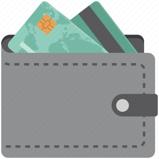 Billfold wallet, card holder, card holder wallet, card in wallet, cash in wallet, credit card wallet, purse icon - Download on Iconfinder