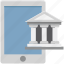 bank, building, courthouse with mobile, mobile bank, mobile banking, mobile with bank, online banking 