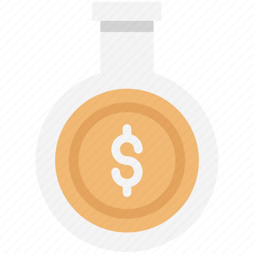 Dollar in flask, economy, flask, investment plan, money experiment icon - Download on Iconfinder