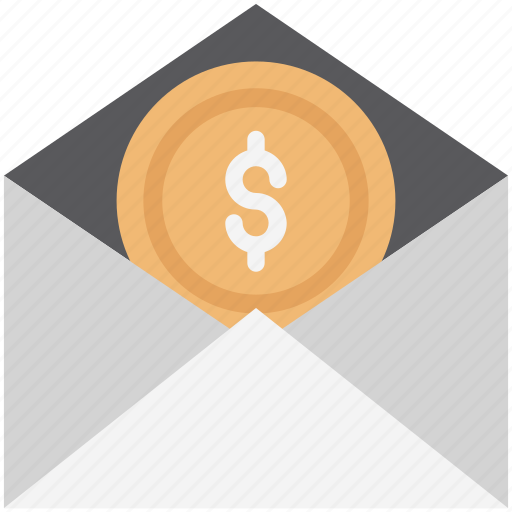 Coin in envelope, dollar email, dollar in envelope, financial email, payment email icon - Download on Iconfinder