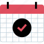 checkmark, event, schedule 