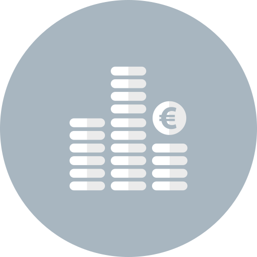 Bank, business, cash, coins, euro, finance, money icon - Free download