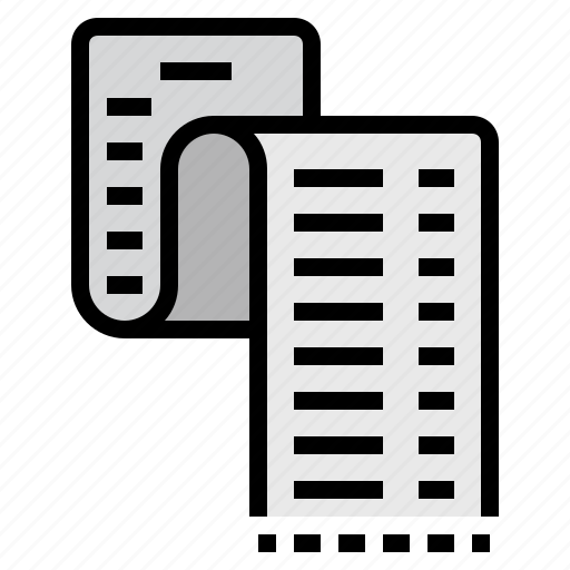 Document, expense, file, format, list, page, paper icon - Download on Iconfinder