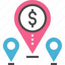 address, gps, location, map, marker, money, navigation 