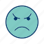 angry, emoji, face 