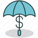 financial, insurance, money, protection, safety, security, umbrella