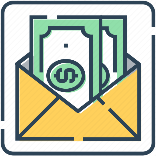 Cash, dollar, email, envelope, mailbox, money, payment icon - Download on Iconfinder