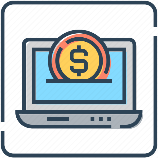 Banking, coin, currency, finance, laptop, online, payment icon - Download on Iconfinder