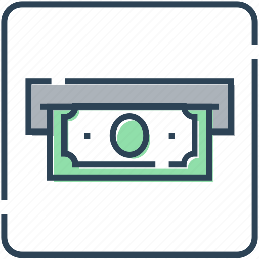 Atm, banking, banknote, cash, transaction, withdrawal icon - Download on Iconfinder