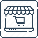 cart, ecommerce, laptop, retail, shopping, store