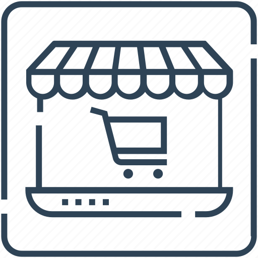 Cart, ecommerce, laptop, retail, shopping, store icon - Download on Iconfinder