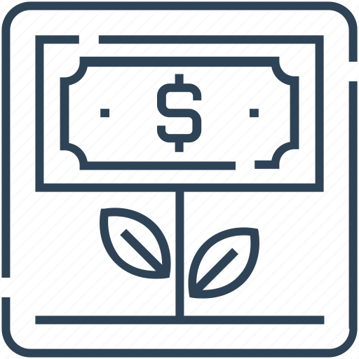 Banknote, business, dollar, finance, flower, growth, money icon - Download on Iconfinder