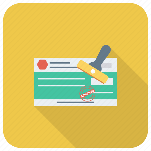 Approved, banking, cheque, payment, seal, stamp icon - Download on Iconfinder