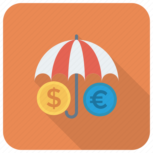 Dollar, euro, lock, protection, safe, security, umbrella icon - Download on Iconfinder