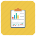 analytics, chart, clipboard, graph, report, reportcover