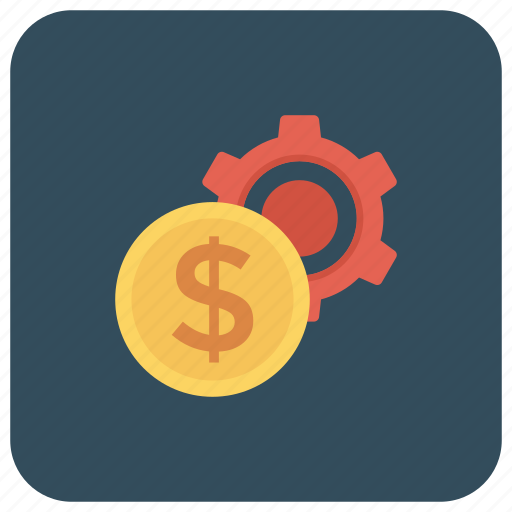 Coin, gear, money, options, settings icon - Download on Iconfinder