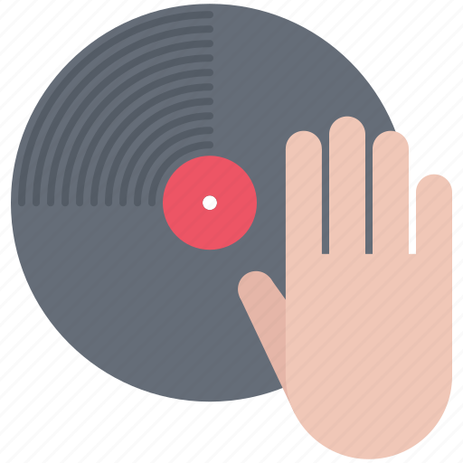 Club, dj, hand, music, party, record, vinyl icon - Download on Iconfinder