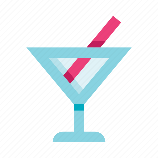Martini, glass, straw, vermouth icon - Download on Iconfinder