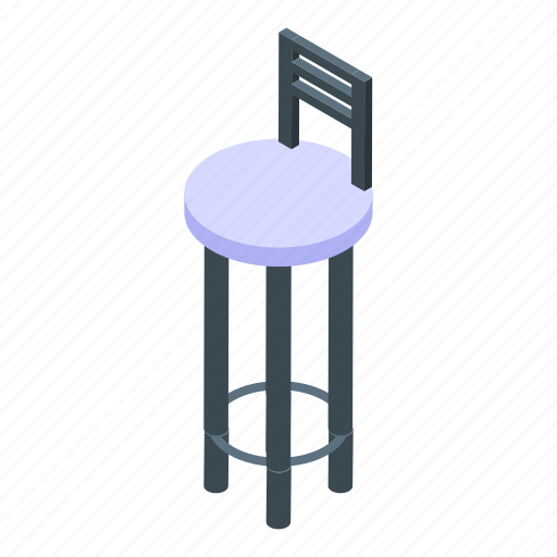 Bar, counter, chair, isometric icon - Download on Iconfinder
