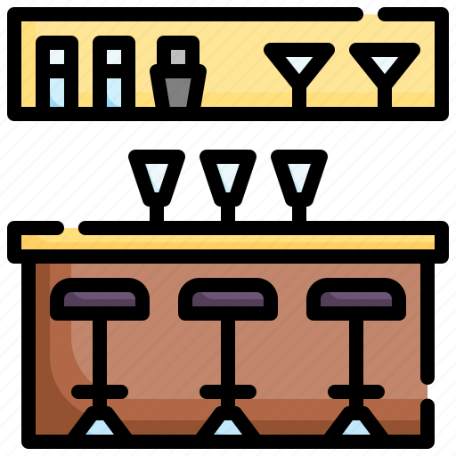 Counterbar, alcohol, drink, bar, counter icon - Download on Iconfinder