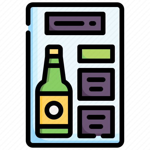 Menu, alcohol, drink, bar icon - Download on Iconfinder