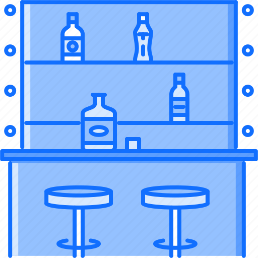 Alcohol, bar, bottle, chair, club, glass, party icon - Download on Iconfinder