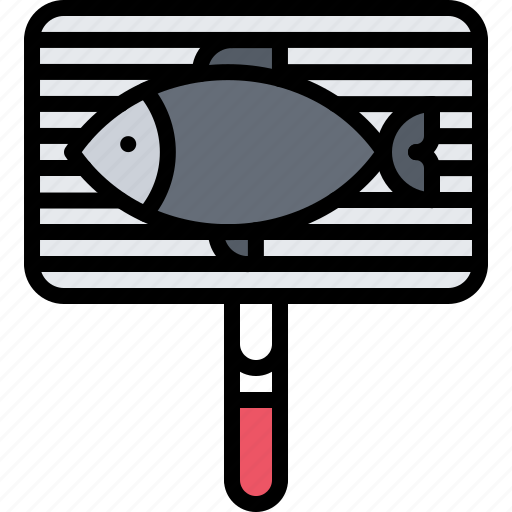 Barbecue, bbq, cooking, fish, grill, net icon - Download on Iconfinder