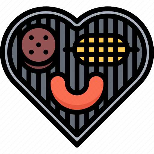 Barbecue, burger, corn, grill, heart, love, sausage icon - Download on Iconfinder