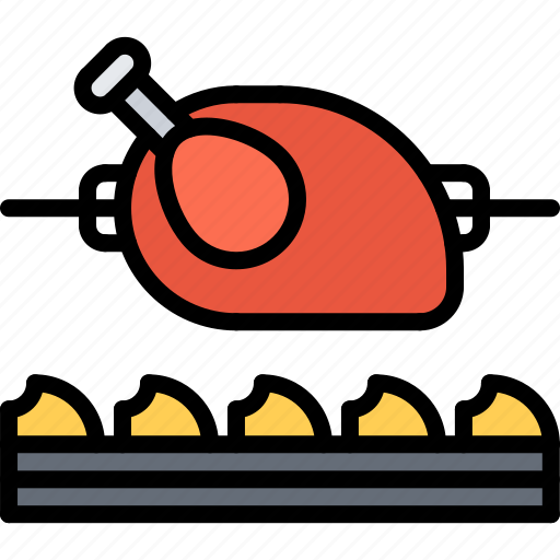 Barbecue, bbq, chicken, cooking, fire, grill, grilled icon - Download on Iconfinder