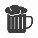 beer, cup, foam, mug