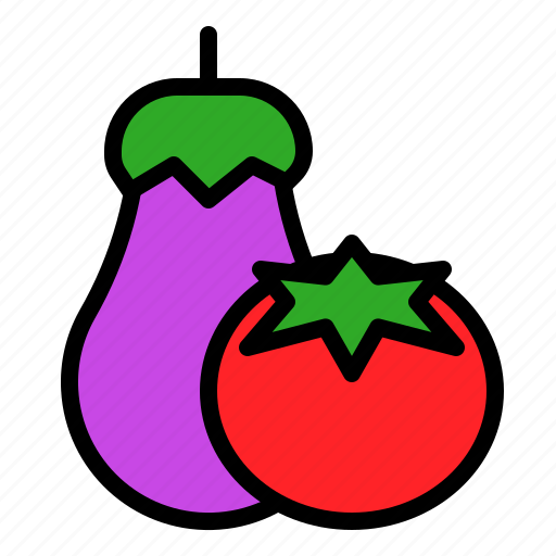 Bbq, eggplant, grilled, tomato, vegetable icon - Download on Iconfinder