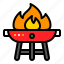 barbecue grill, bbq, fire, grilled 