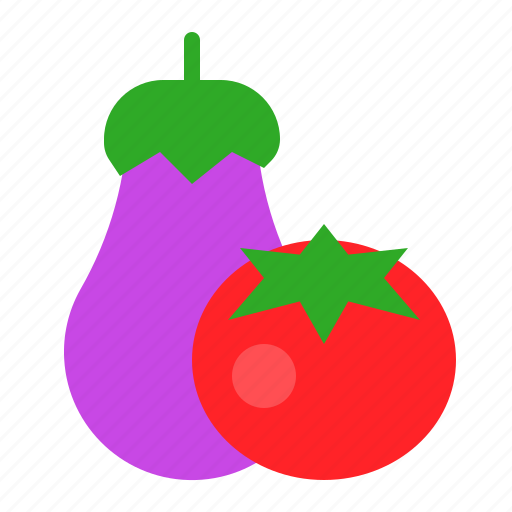 Bbq, eggplant, grilled, tomato, vegetable icon - Download on Iconfinder