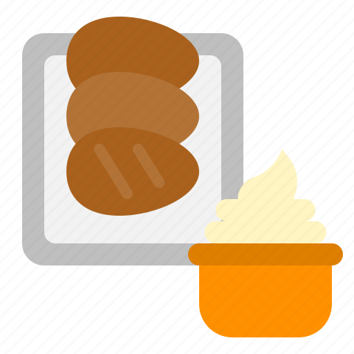 Bbq, food, grilled, potato, sour cream, steak icon - Download on Iconfinder