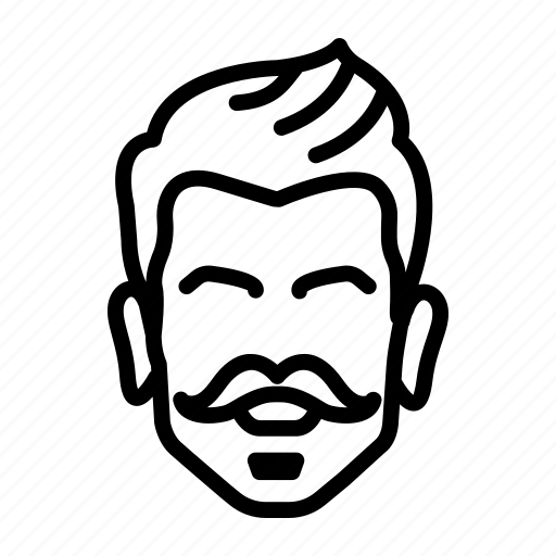 Avatar, barber, face, hair, man, mustache, style icon - Download on Iconfinder