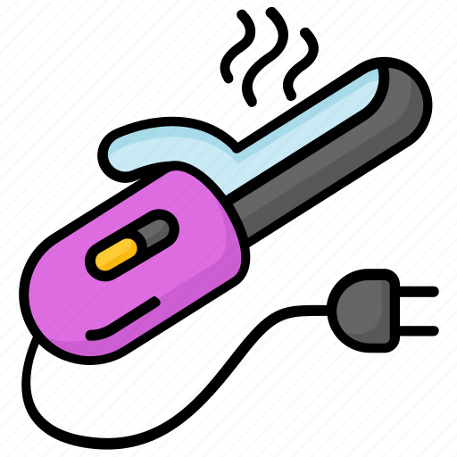 Hair, curler, electronic, curling, hairdresser, hairstyling, tool icon - Download on Iconfinder