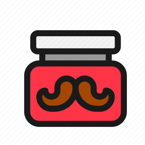 Moustache, cream, wax, beard, barbershop, cosmetics, manliness icon - Download on Iconfinder