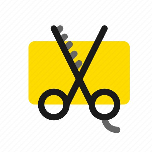 Notched, thinning, scissors, shears, barber, hairdresser, salon icon - Download on Iconfinder
