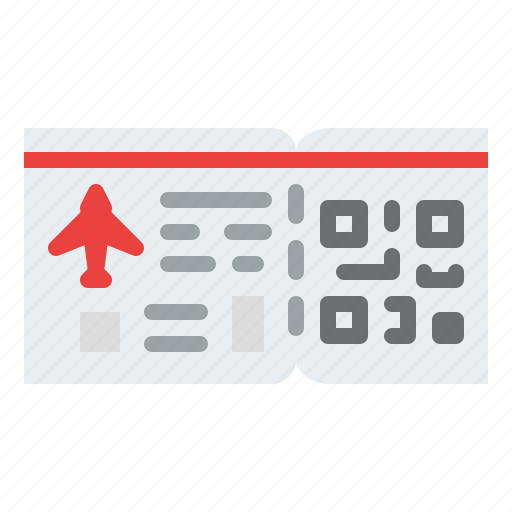 Qr, code, boarding, pass, travel, flight icon - Download on Iconfinder