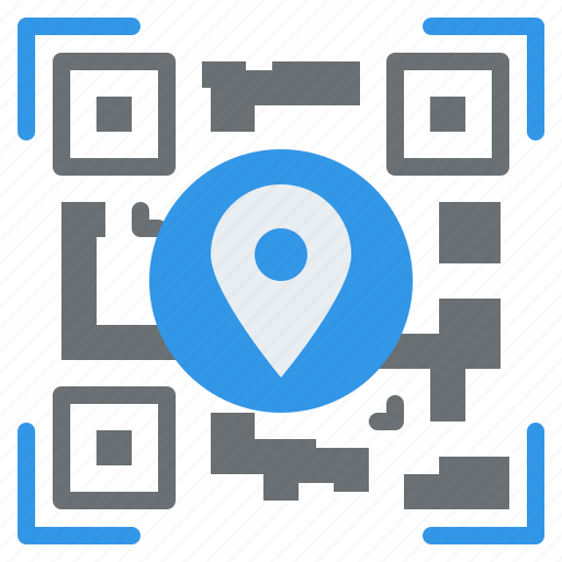 Qr, code, location, pin, barcode, scanning icon - Download on Iconfinder