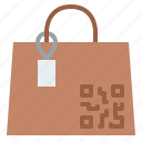 shopping, bag, qr, code, barcode, scanning