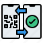 qr, transfer, barcode, scanning, success 