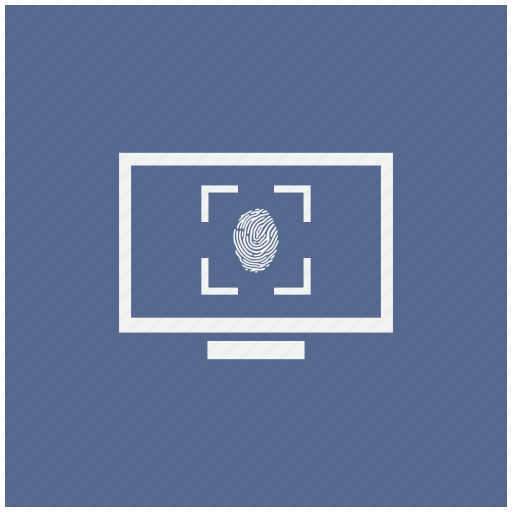 Biometry, finger, form, monitor, scan icon - Download on Iconfinder