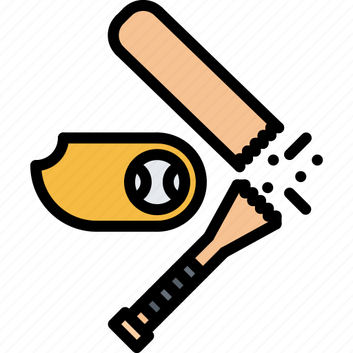 Ball, baseball, bit, broken, match, player, sport icon - Download on Iconfinder