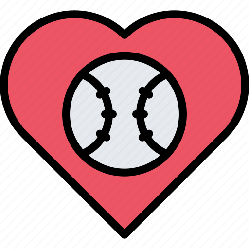 Ball, baseball, heart, love, match, player, sport icon - Download on Iconfinder