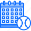 ball, baseball, calendar, date, match, player, sport 