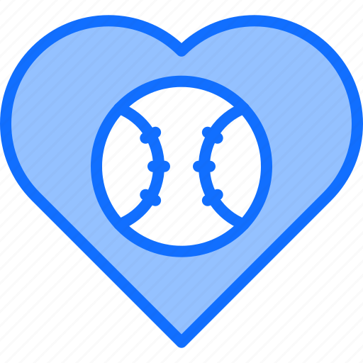Ball, baseball, heart, love, match, player, sport icon - Download on Iconfinder