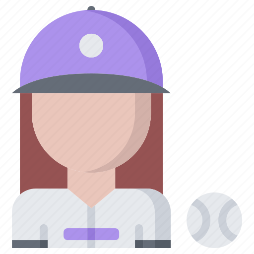 Ball, baseball, match, pitcher, player, sport, woman icon - Download on Iconfinder