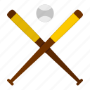 ball, baseball, bat, equipment, game, sport, wood