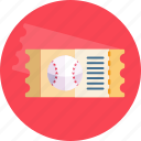 baseball, ticket, sports, sports ticket